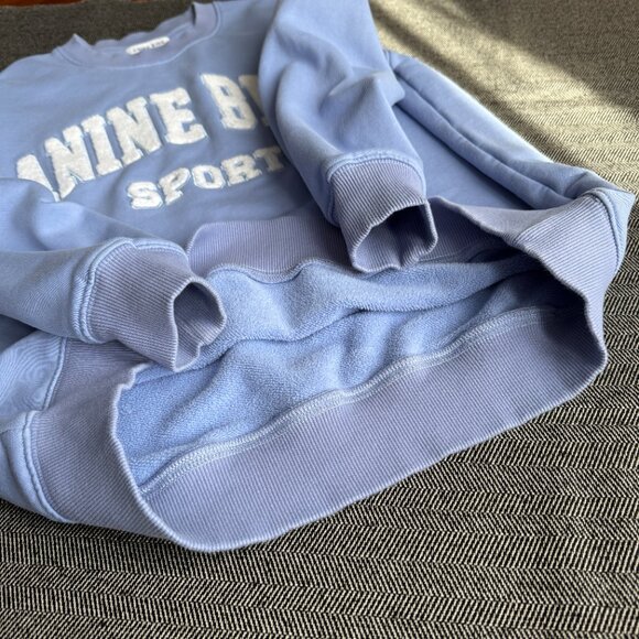 Anine Bing Tyler Sweatshirt Light Blue/White - Picture 11 of 17